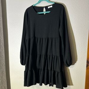 Black Ruffled Dress